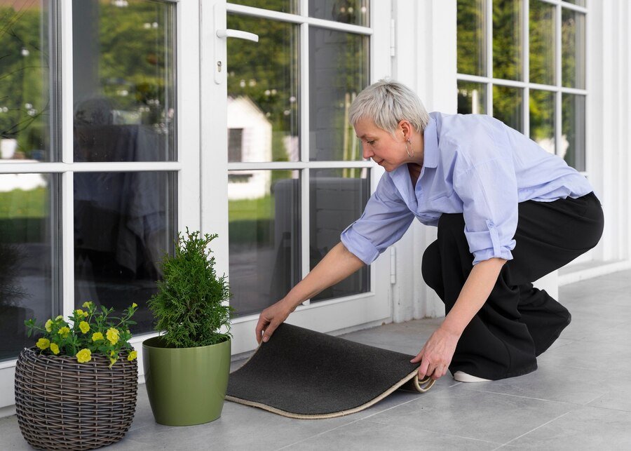 full-shot-woman-decorating-front-door-outside_23-2150562171